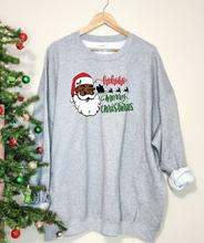 Load image into Gallery viewer, Black Santa Sweatshirt
