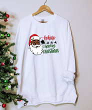 Load image into Gallery viewer, Black Santa Sweatshirt