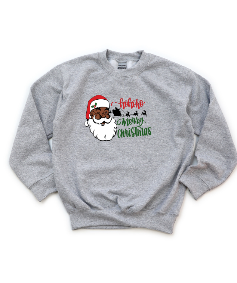 Black Santa Sweatshirt – Rhythmic Creations